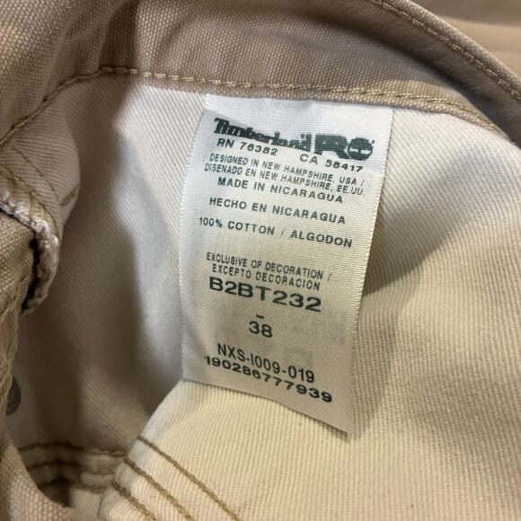 Timberland PRO Khaki Button Zipper Belt Loops Pockets Workwear Shorts Mens Sz 38 - Picture 9 of 10